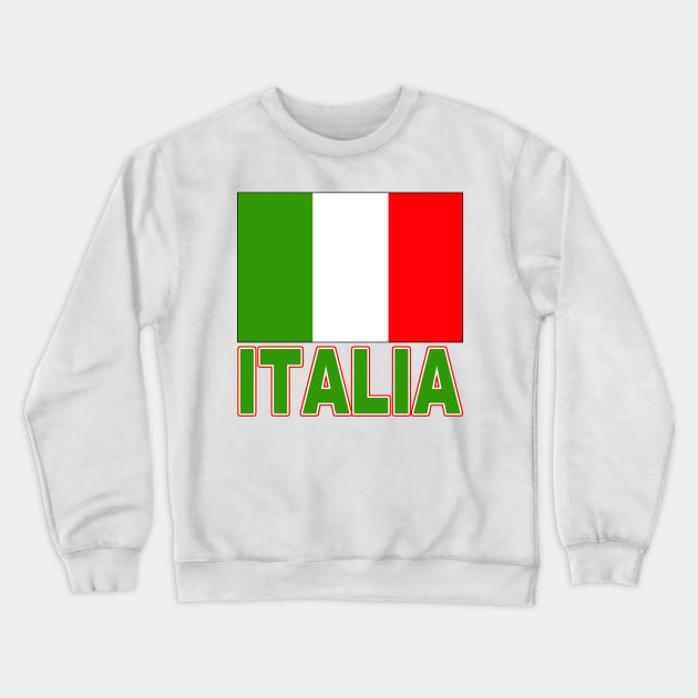 The Pride of Italia - Italian Flag Design and Language Crewneck Sweatshirt by Naves